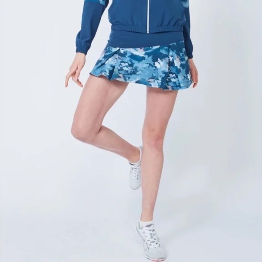Lija Strata Skort Blue Tennis Skirt Size Medium